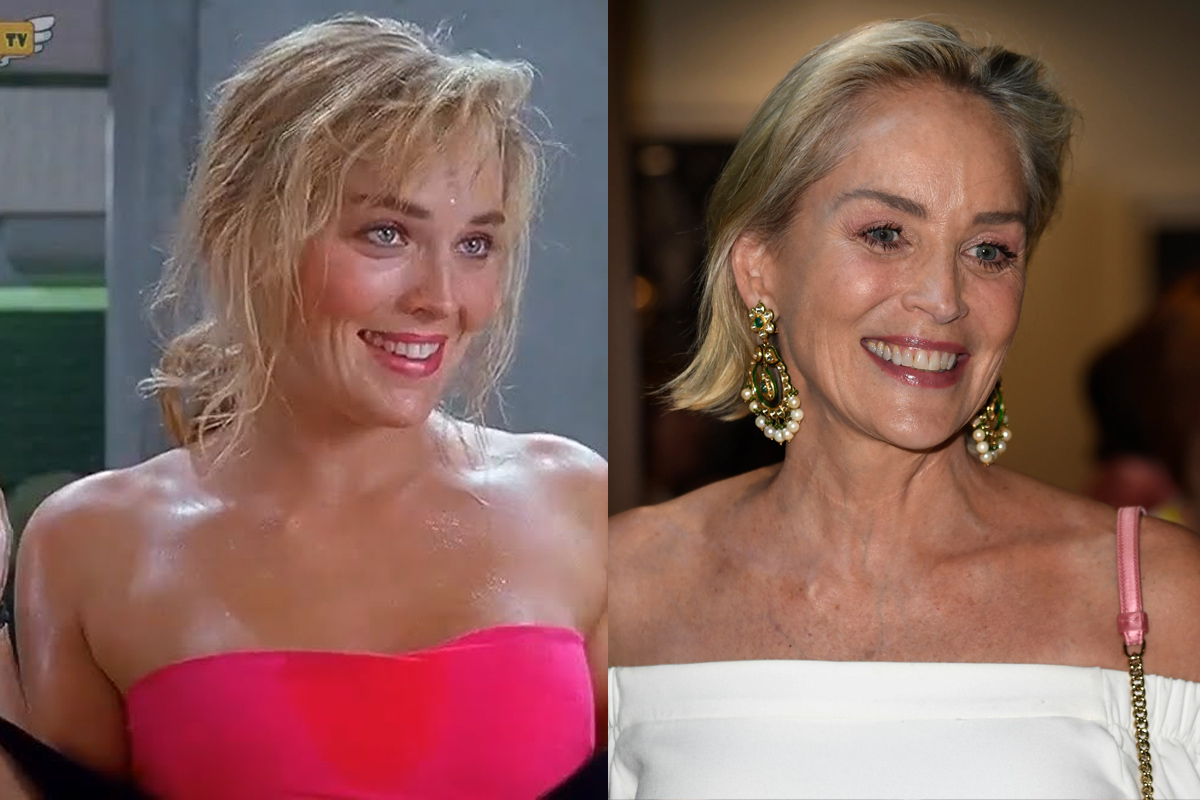 blonde actress from the 80s Sharon stone