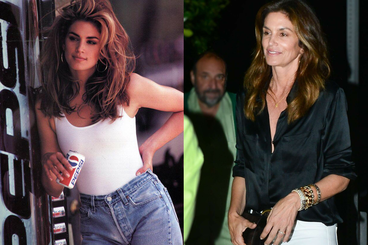 90s now and then cindy crawford, hot actress from the 90s